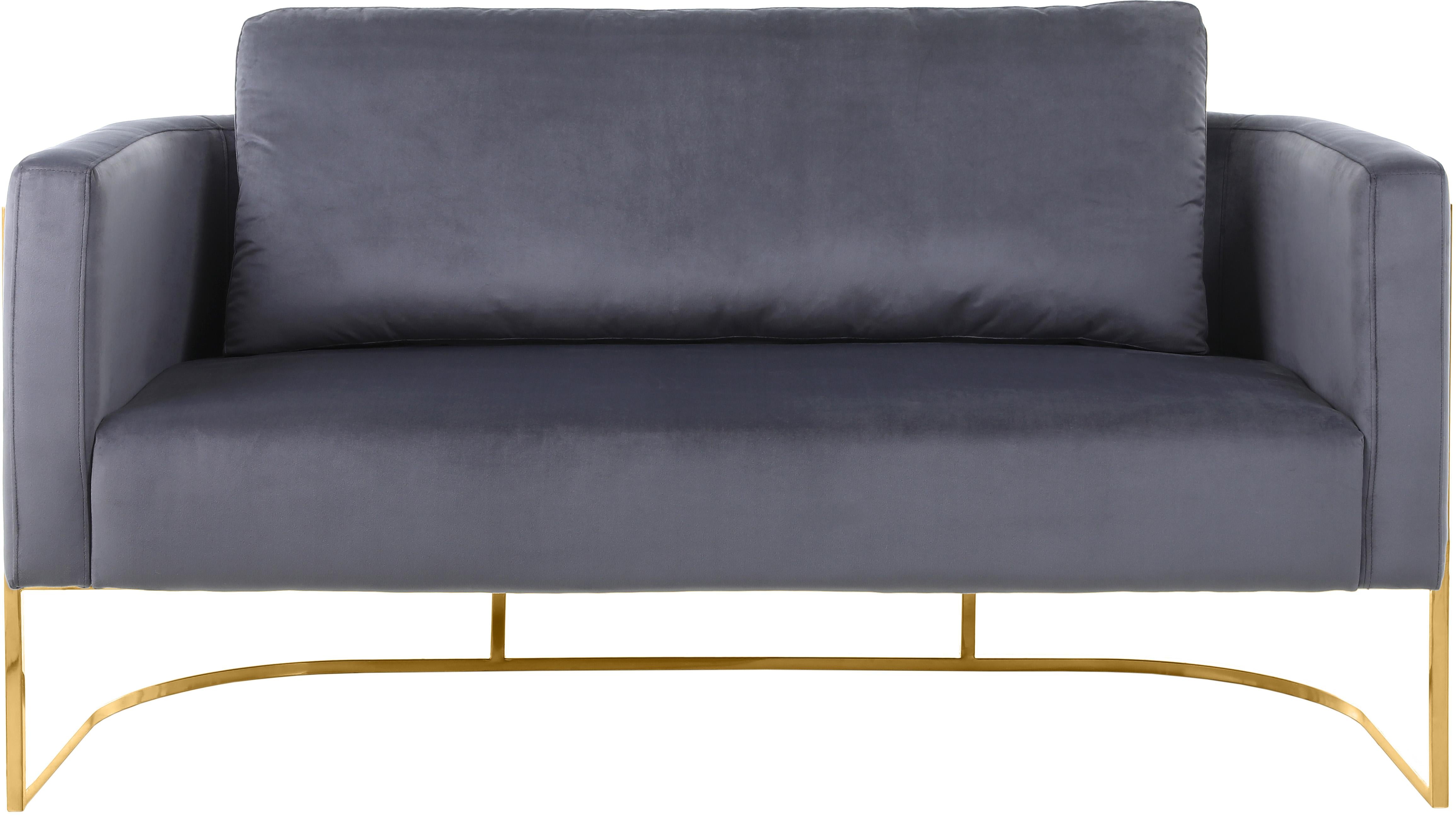 Casa Grey Velvet Loveseat