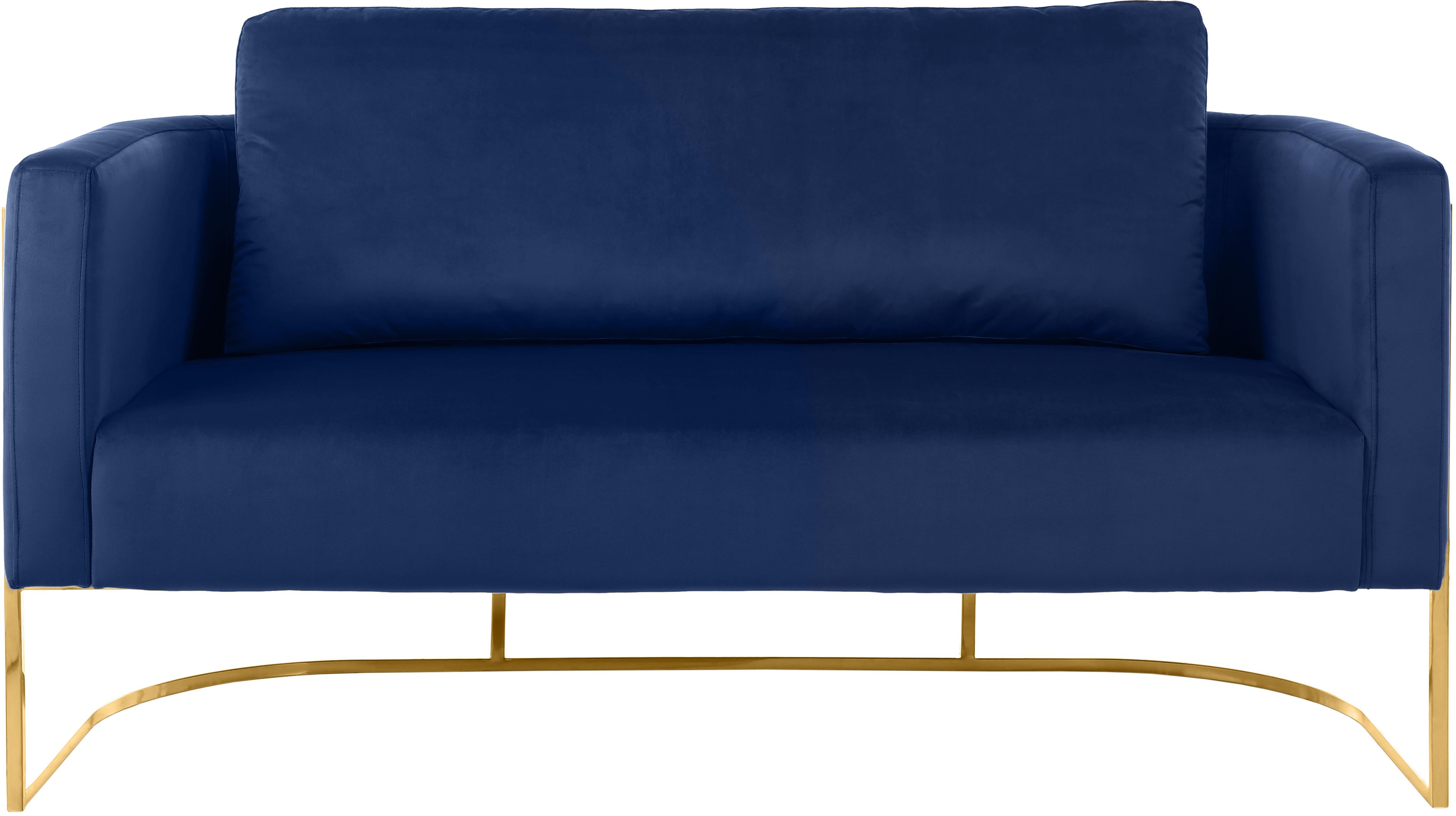 Casa Navy Velvet Loveseat