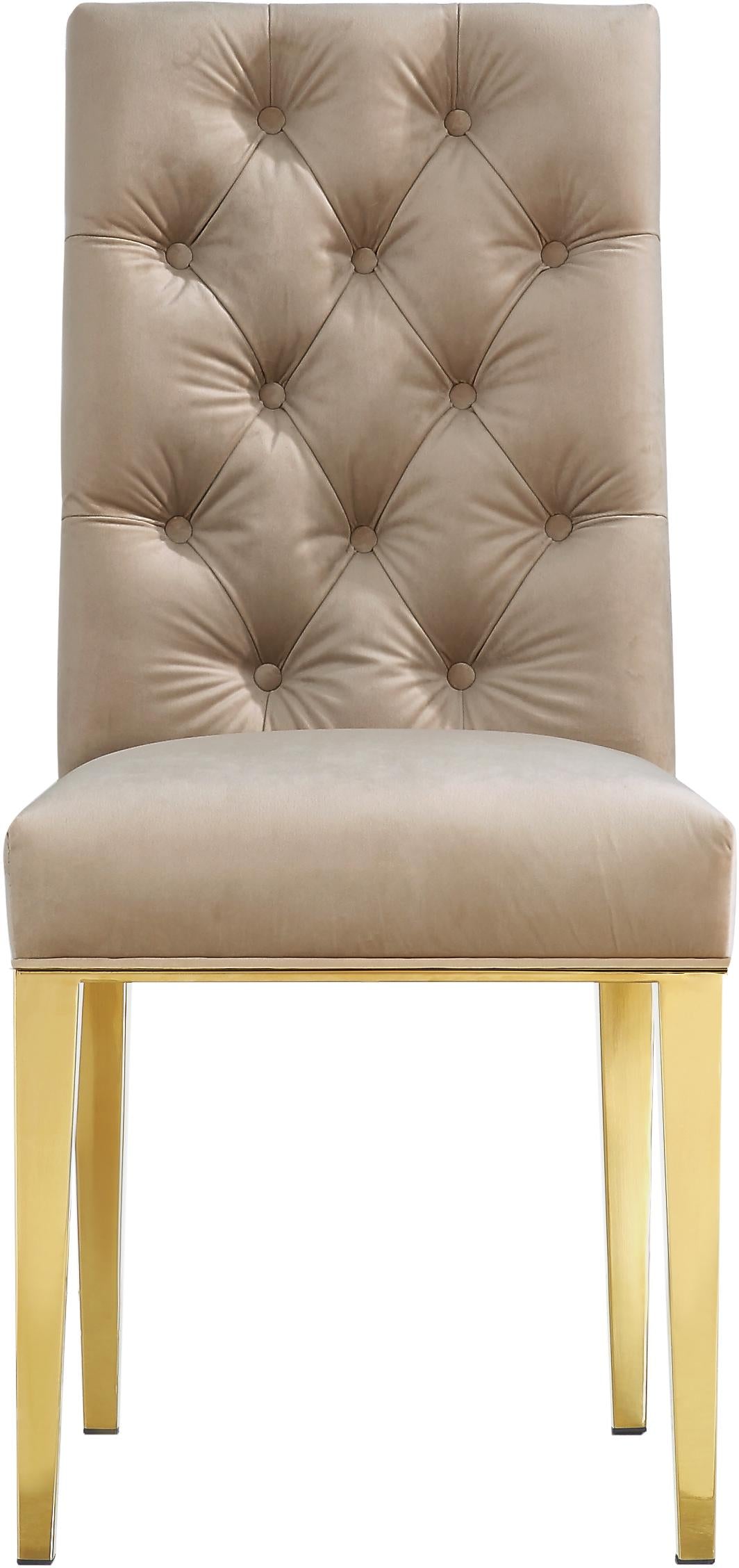 Capri Beige Velvet Dining Chair