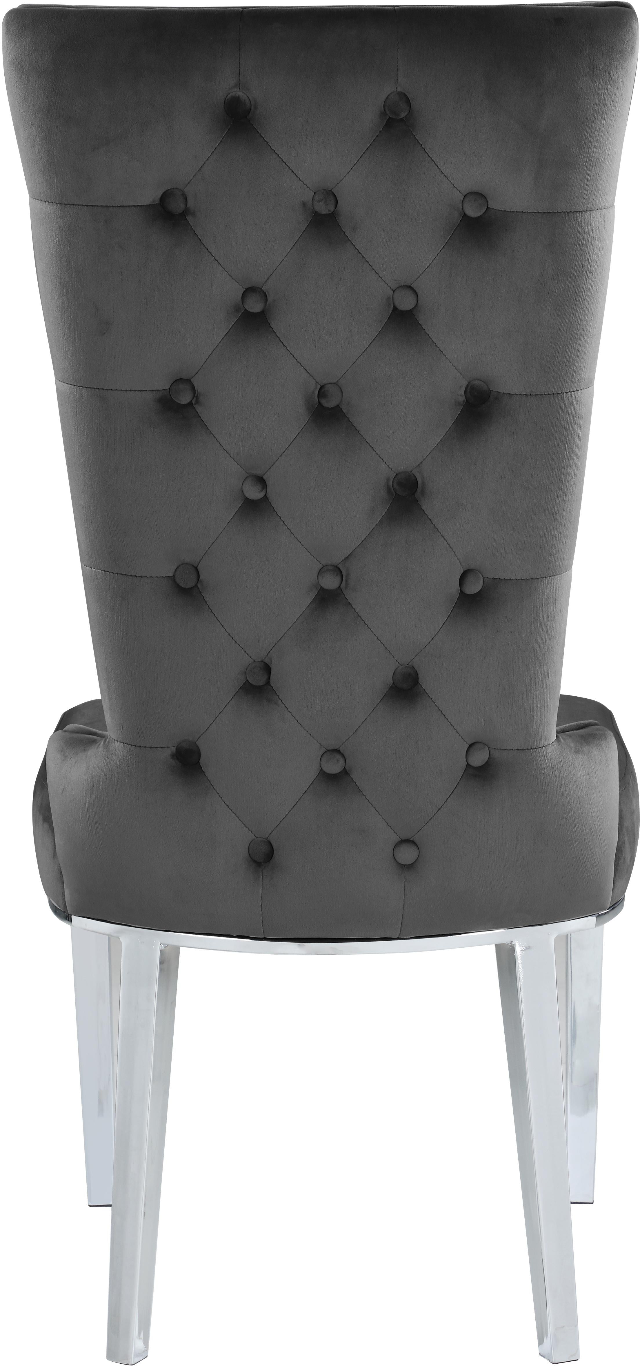 Serafina Grey Velvet Dining Chair