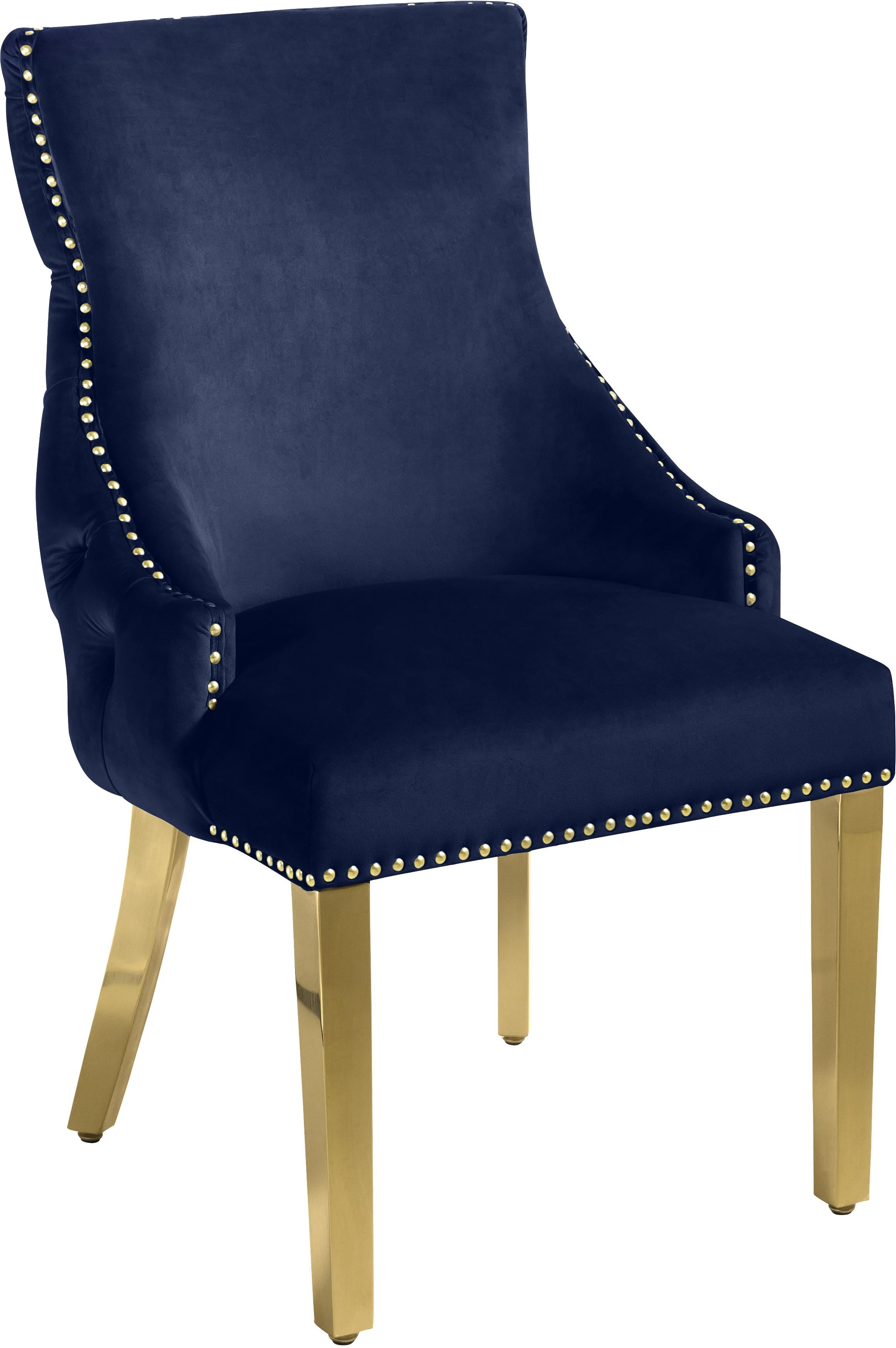 Tuft Navy Velvet Dining Chair