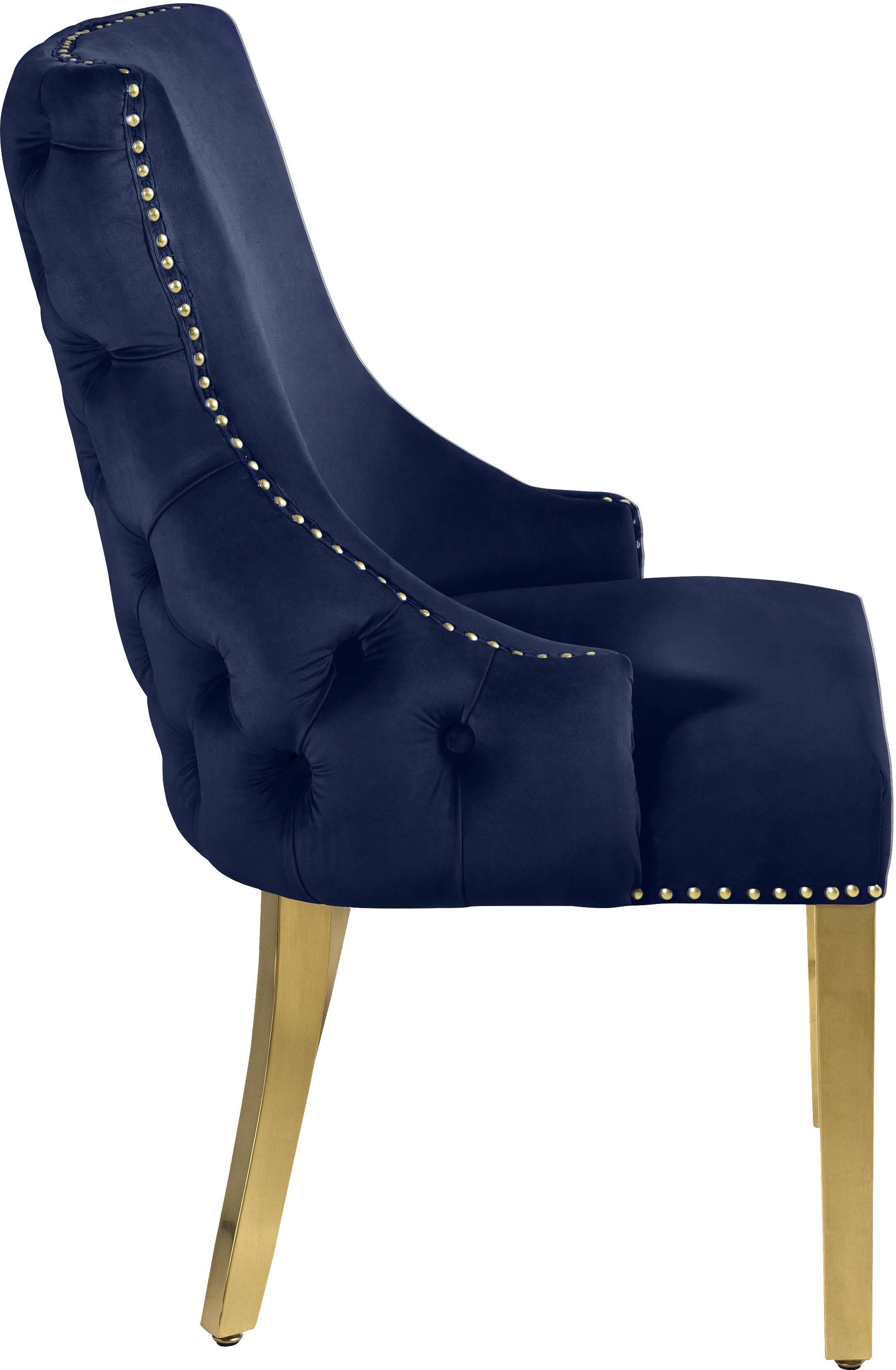 Tuft Navy Velvet Dining Chair