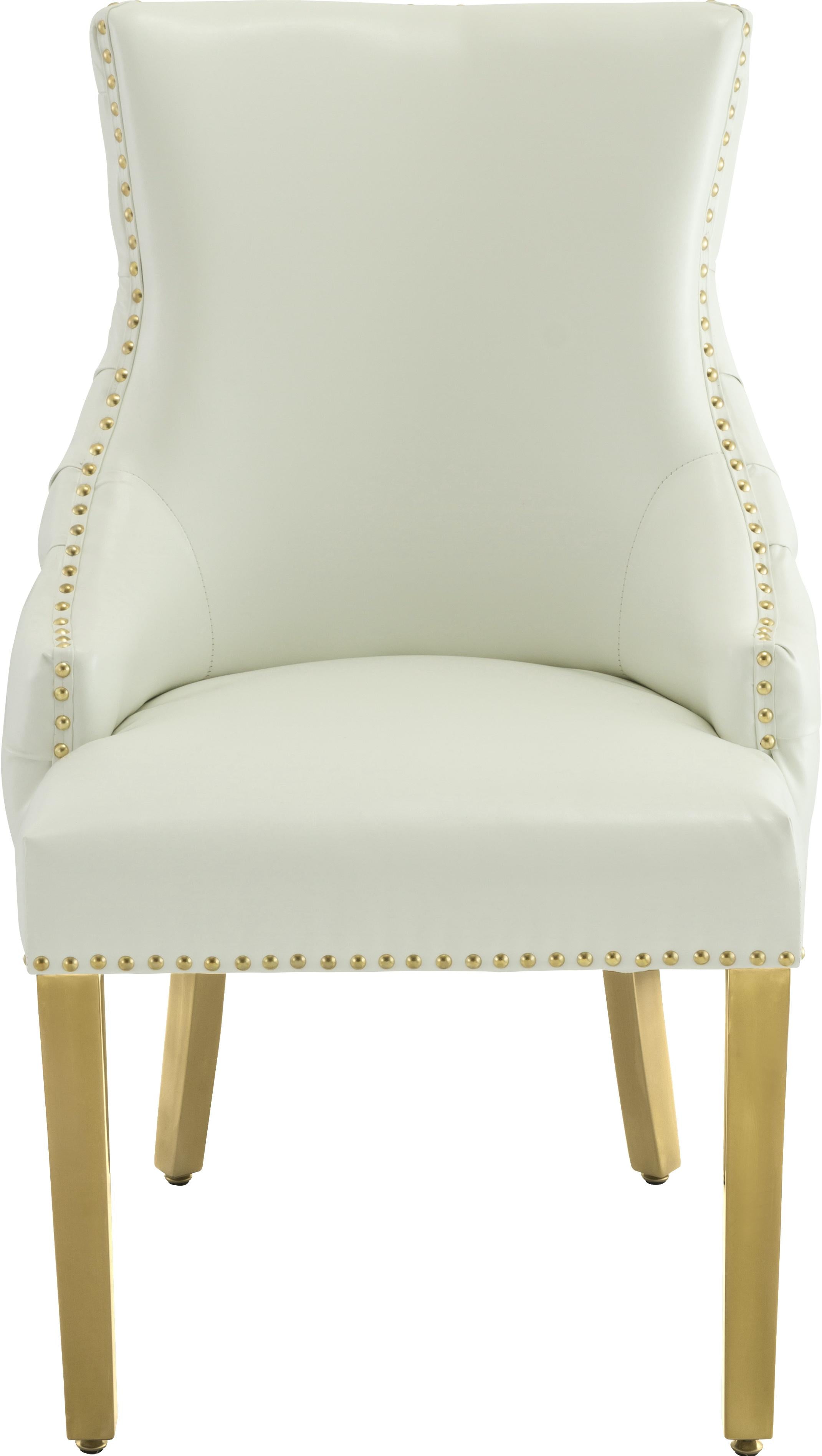 Tuft White Faux Leather Dining Chair