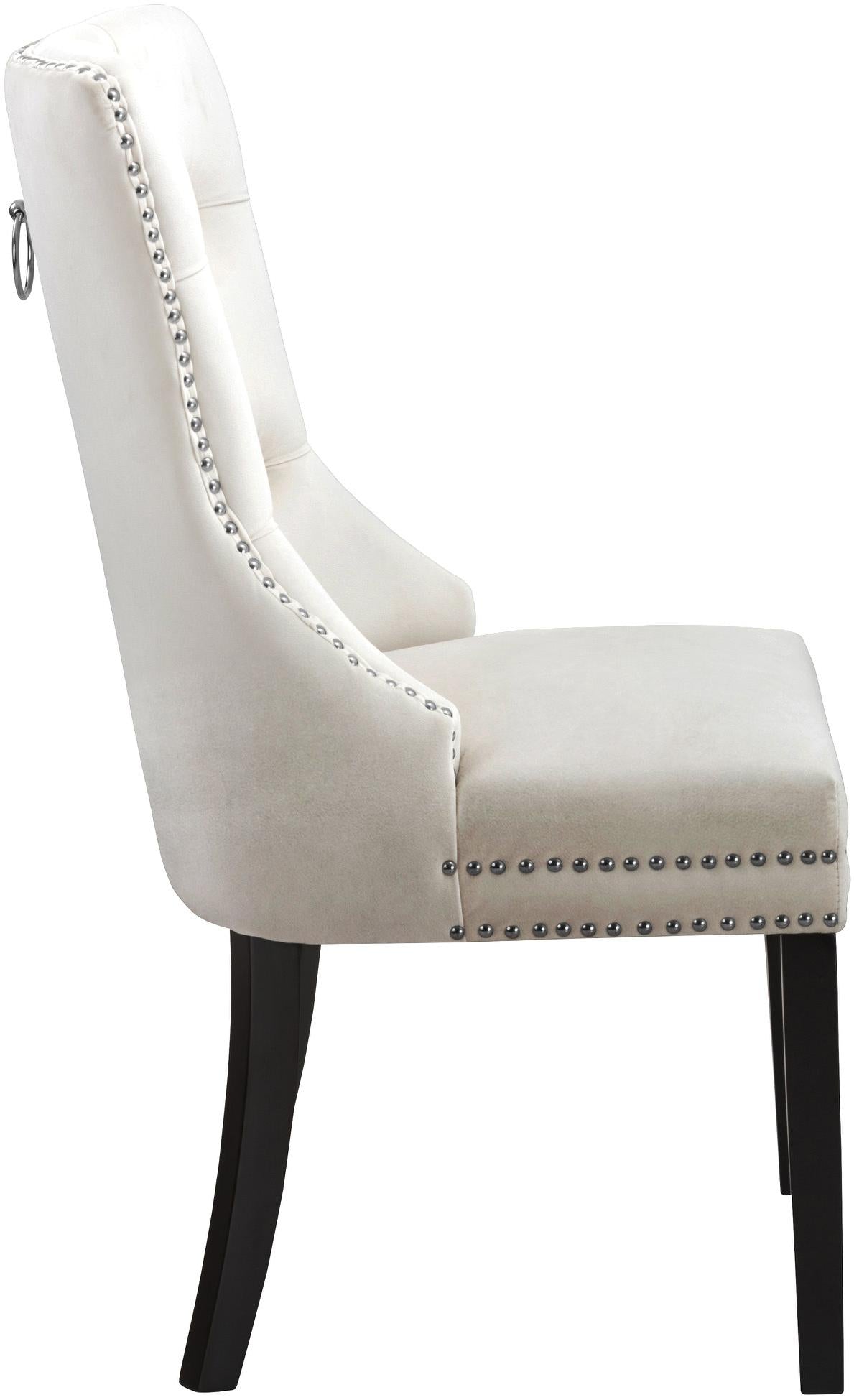 Nikki Cream Velvet Dining Chair