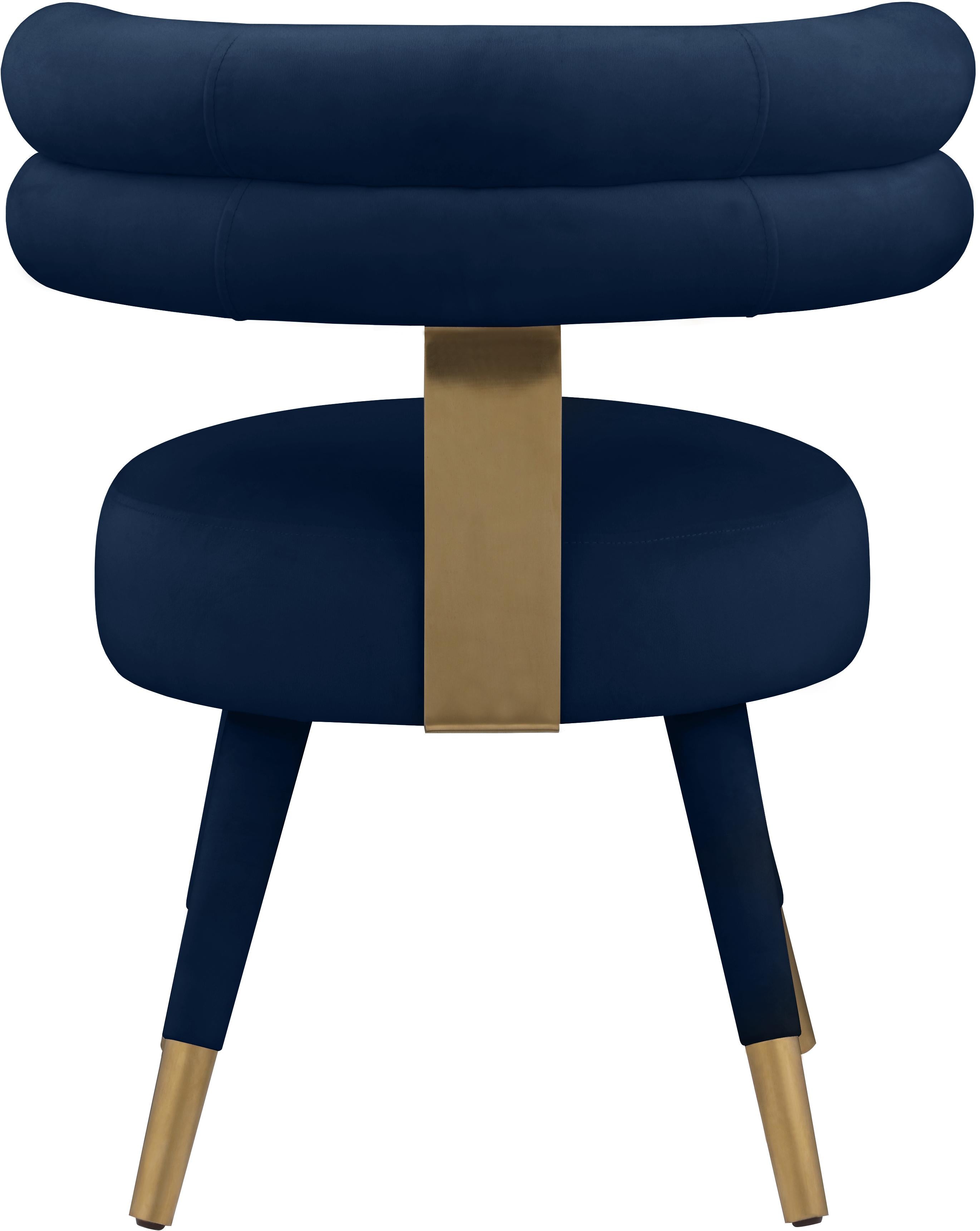 Fitzroy Navy Velvet Dining Chair