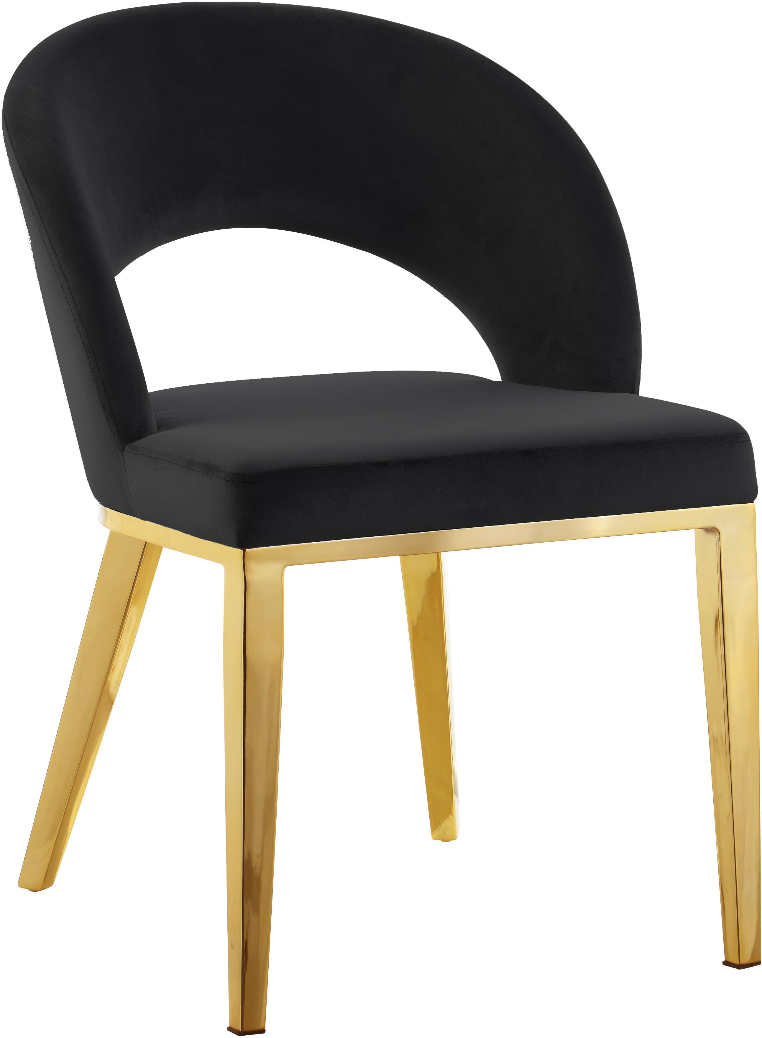 Roberto Black Velvet Dining Chair