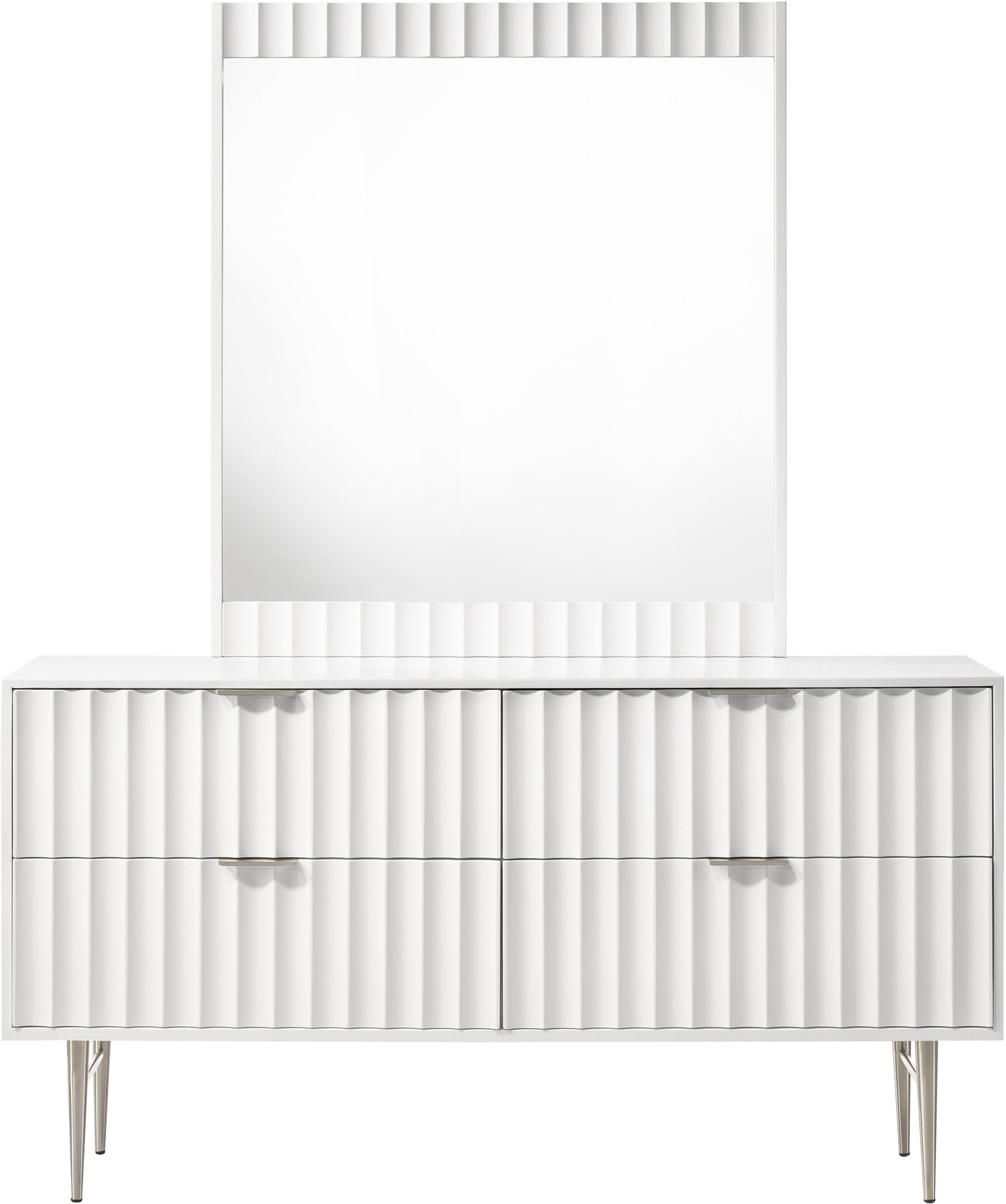 Modernist White Gloss Dresser