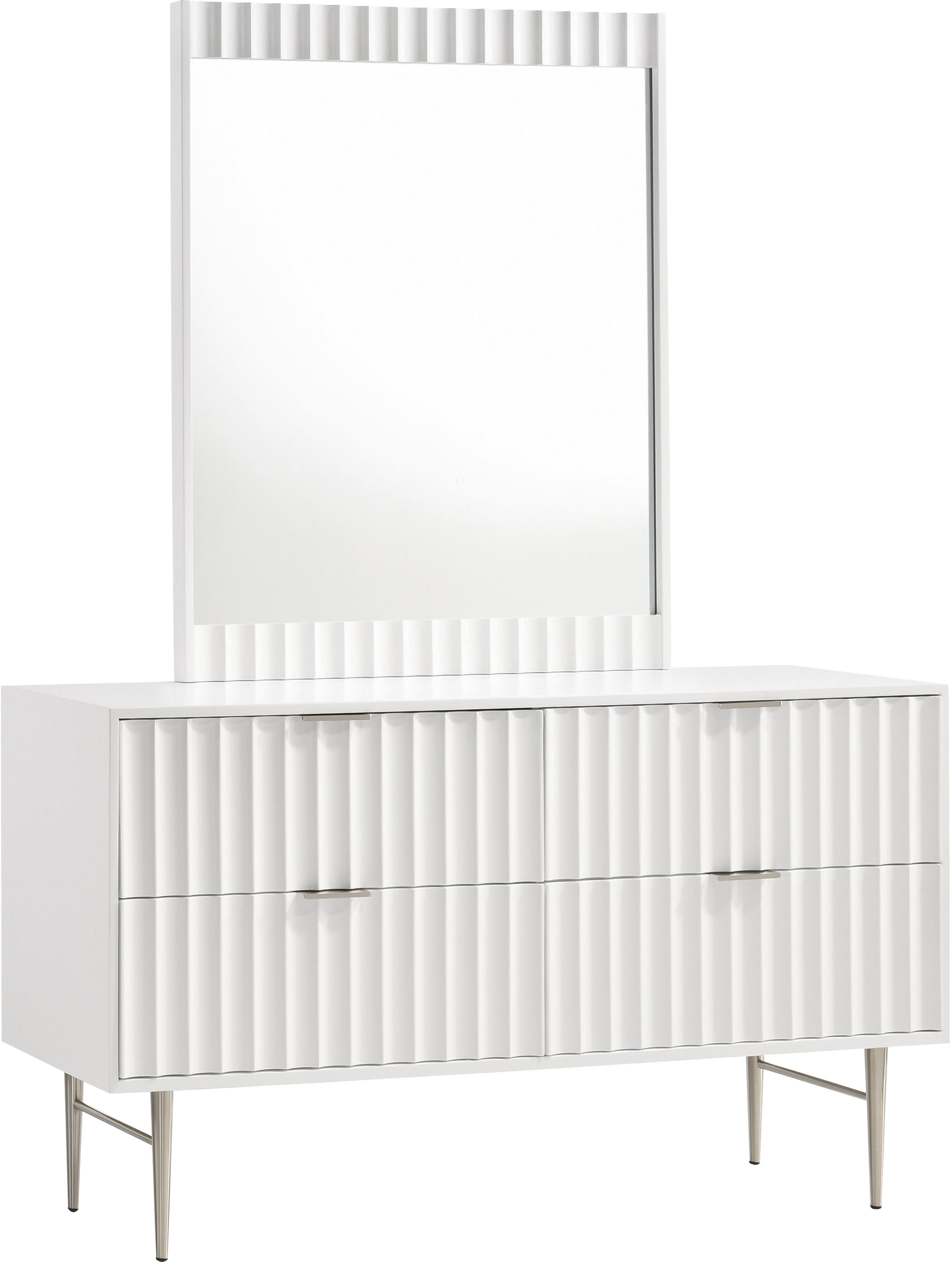 Modernist White Gloss Dresser