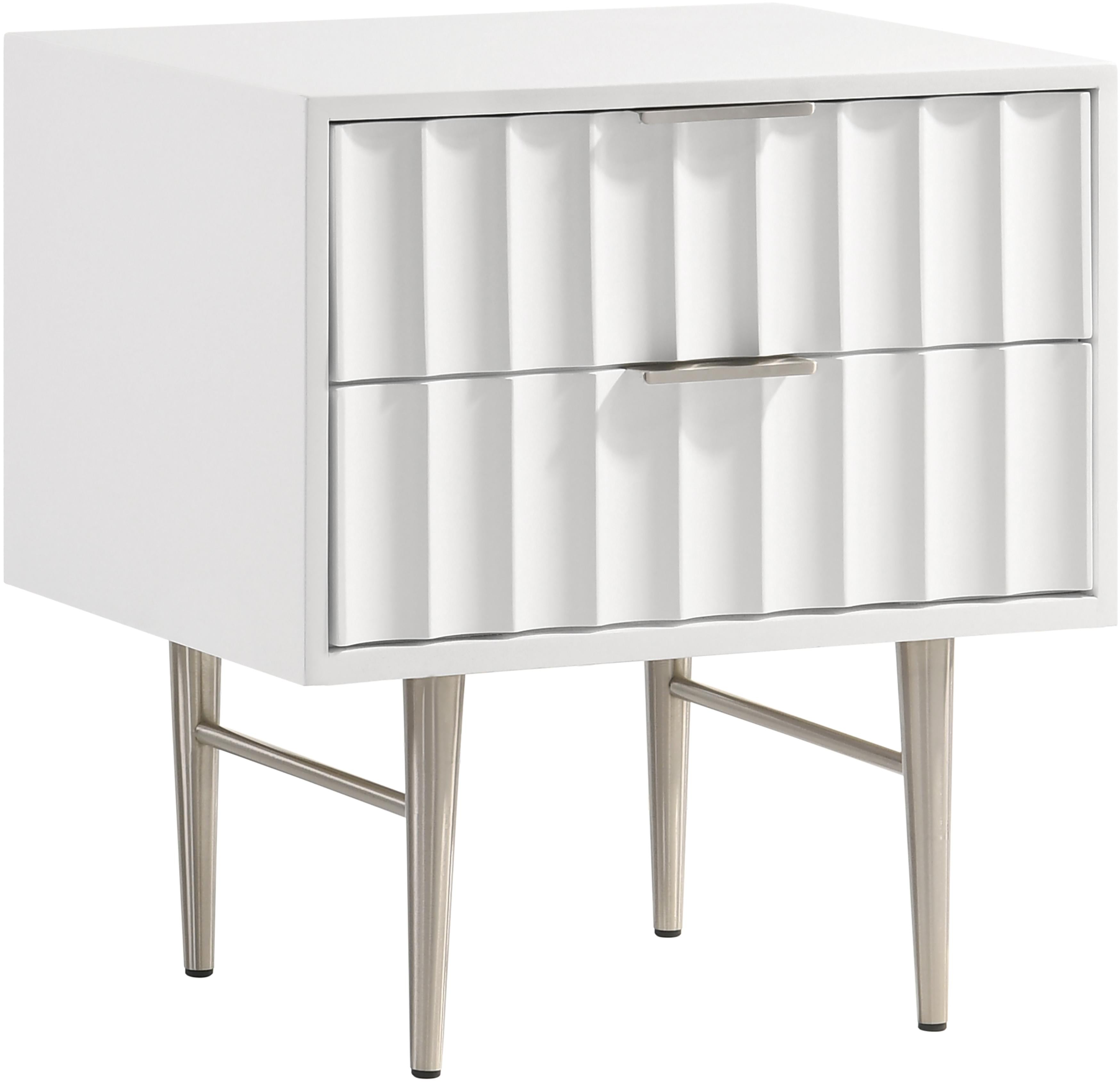 Modernist White Gloss Night Stand