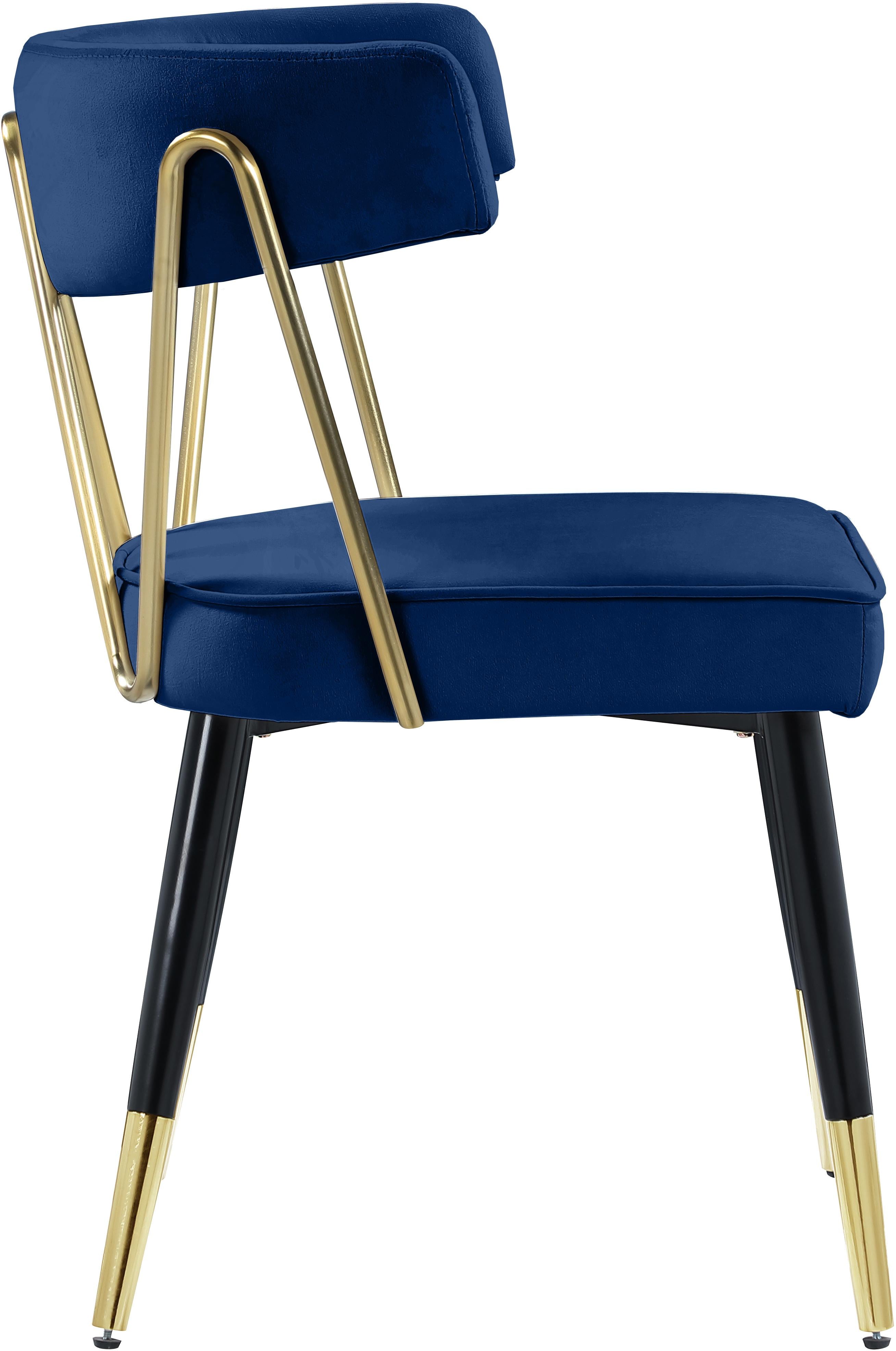 Rheingold Navy Velvet Dining Chair