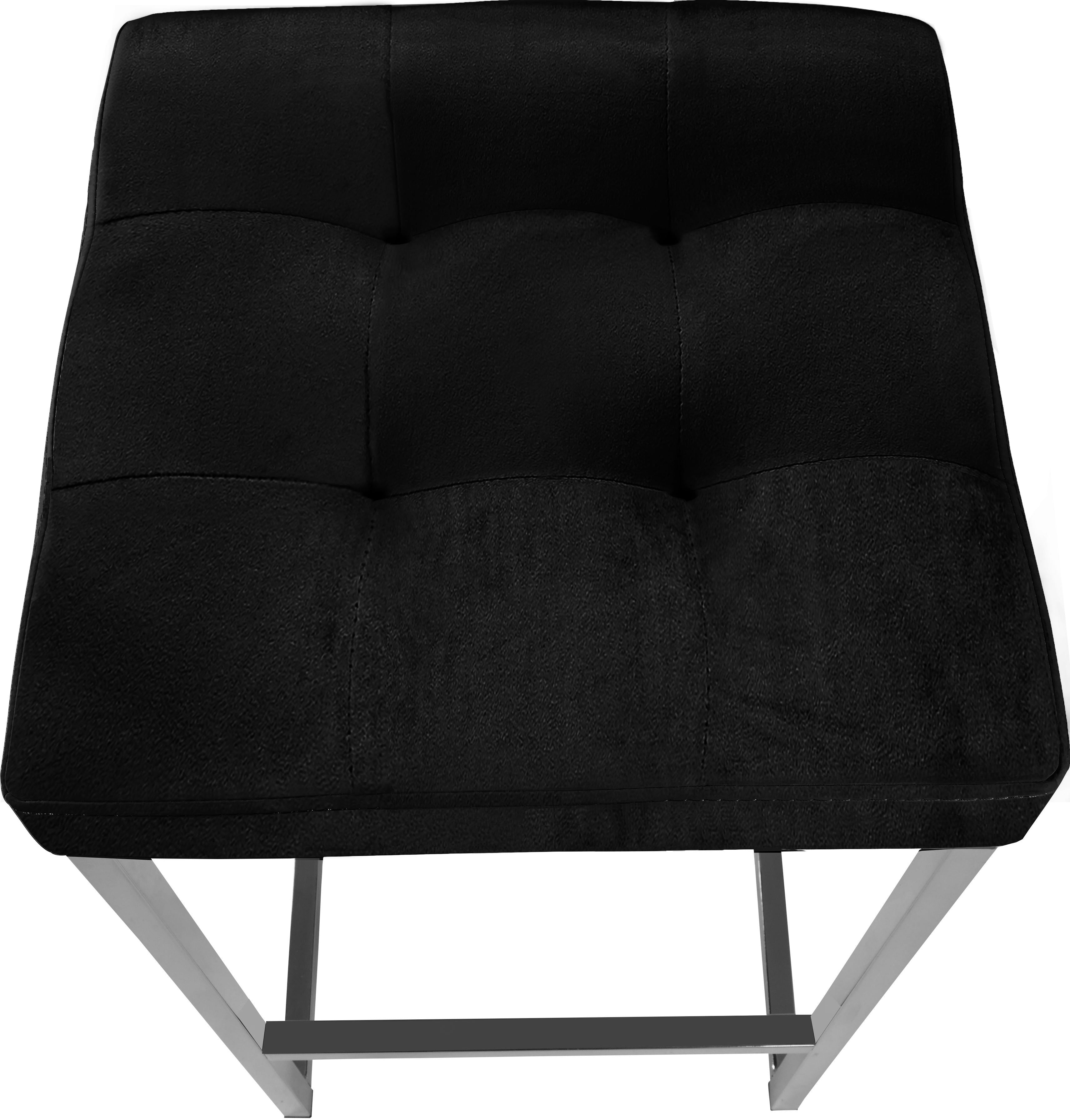 Nicola Black Velvet Stool