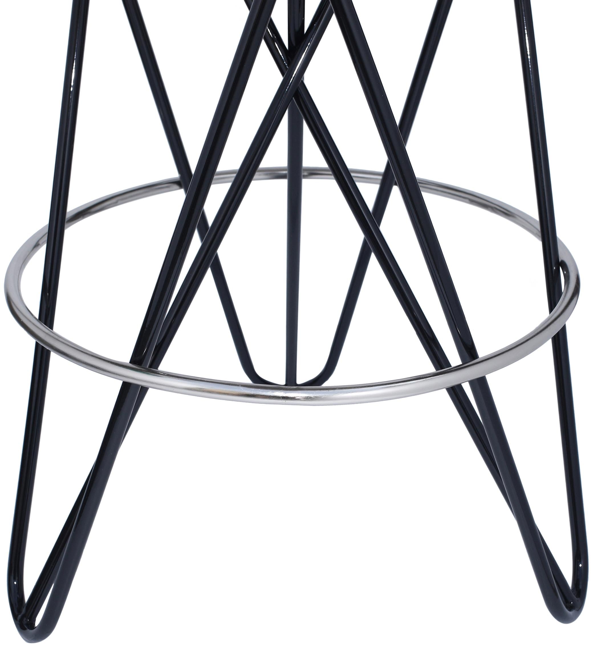 Mercury Black / Silver Counter Stool