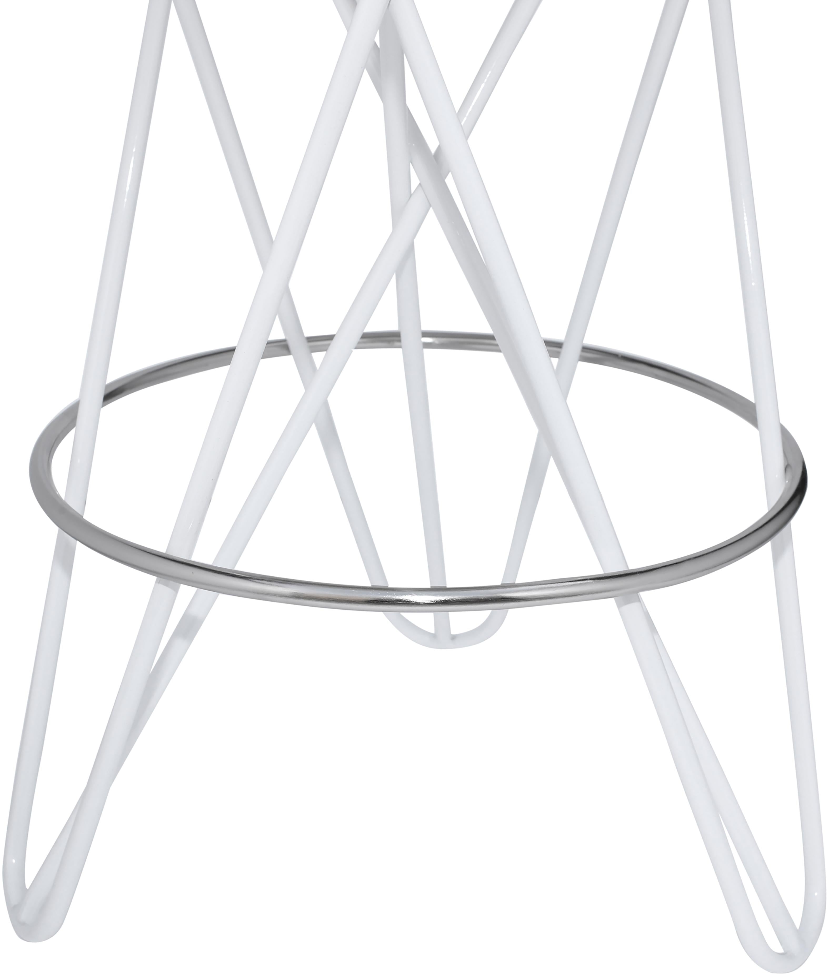 Mercury White / Silver Counter Stool