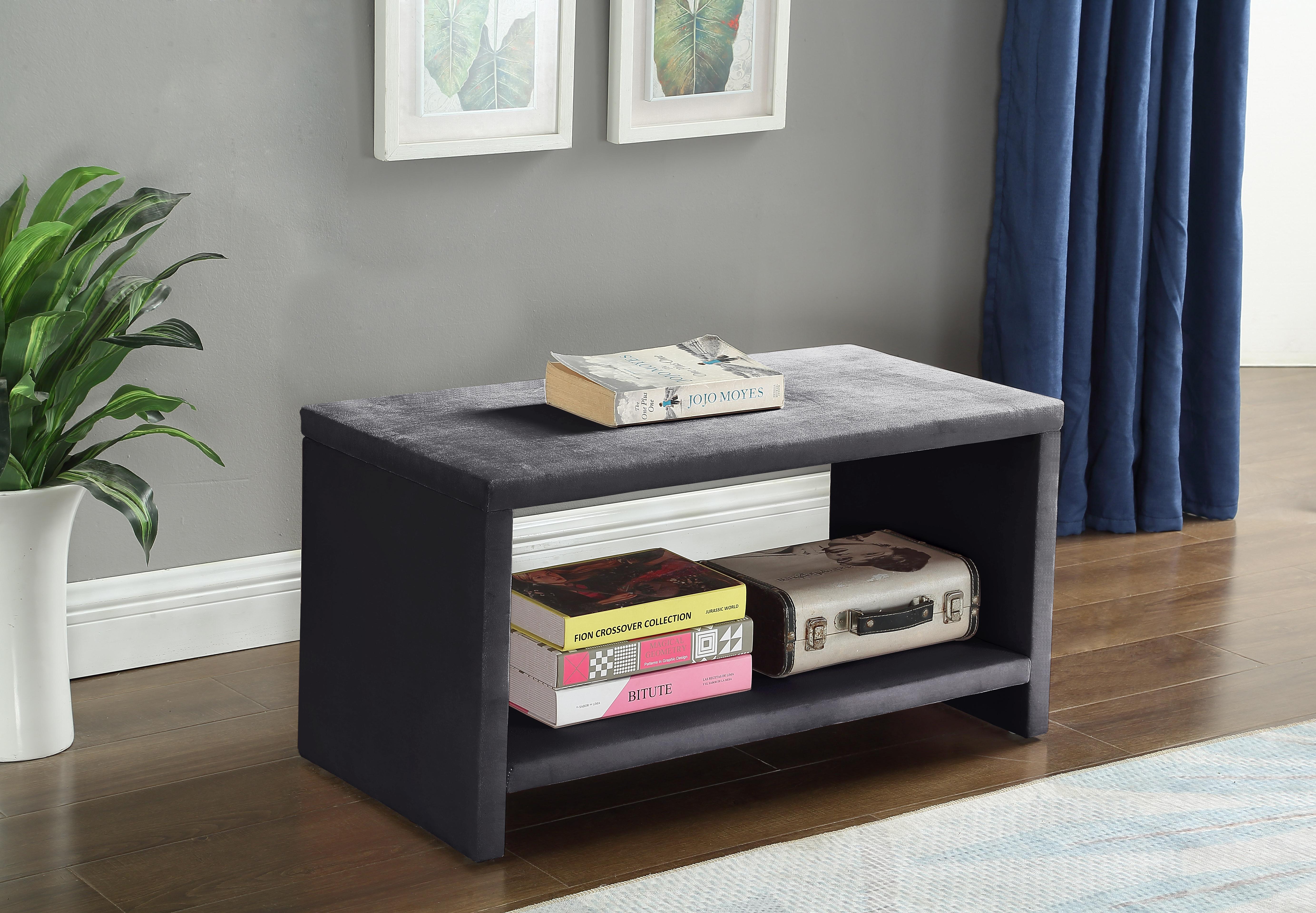 Cleo Grey Velvet Night Stand