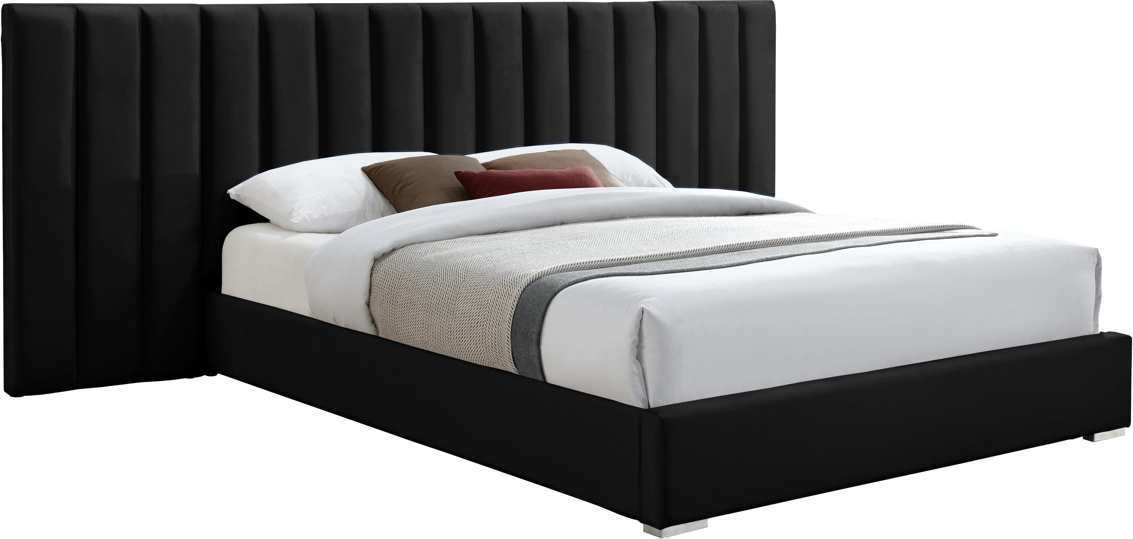 Pablo Black Velvet King Bed image