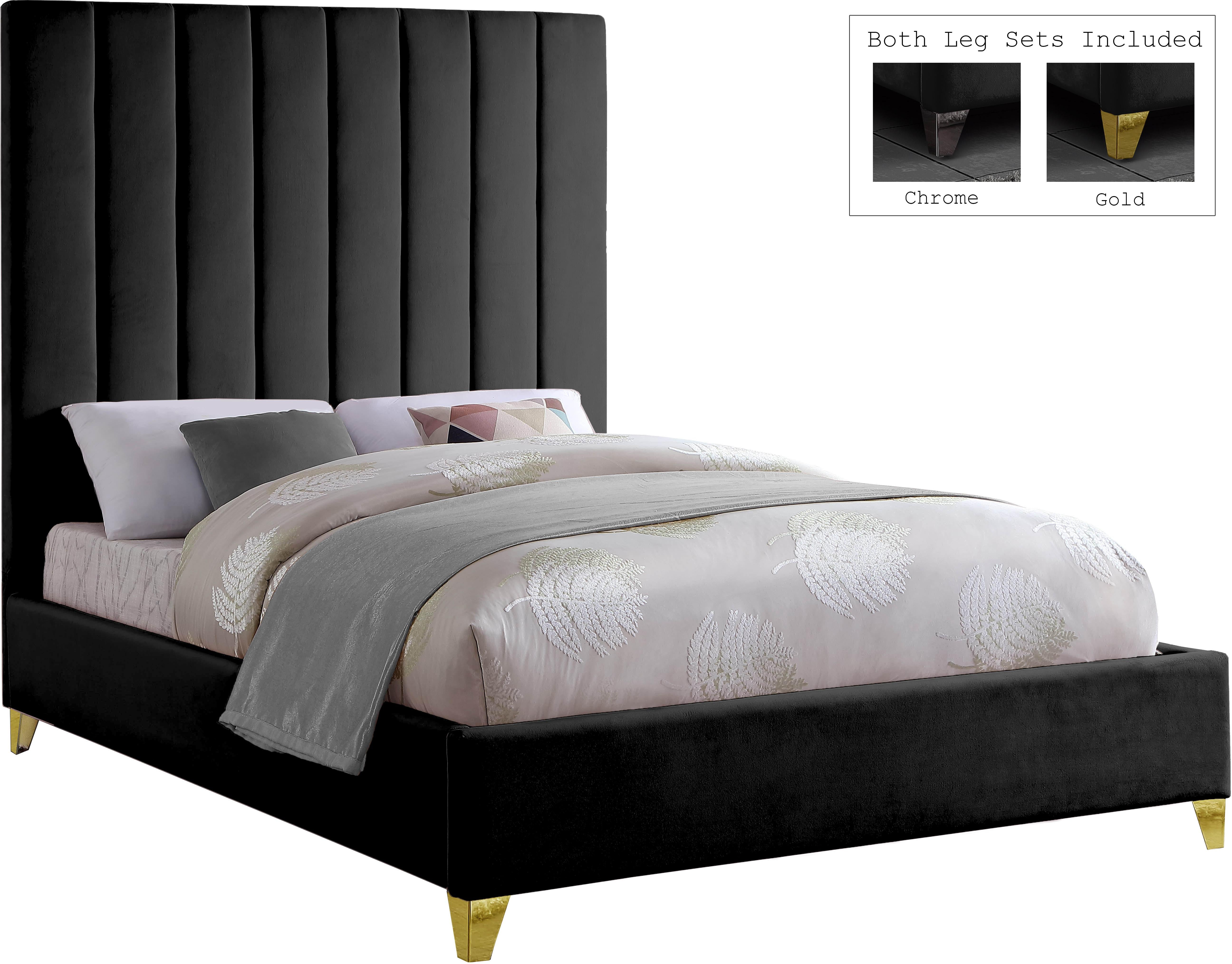 Via Black Velvet King Bed image