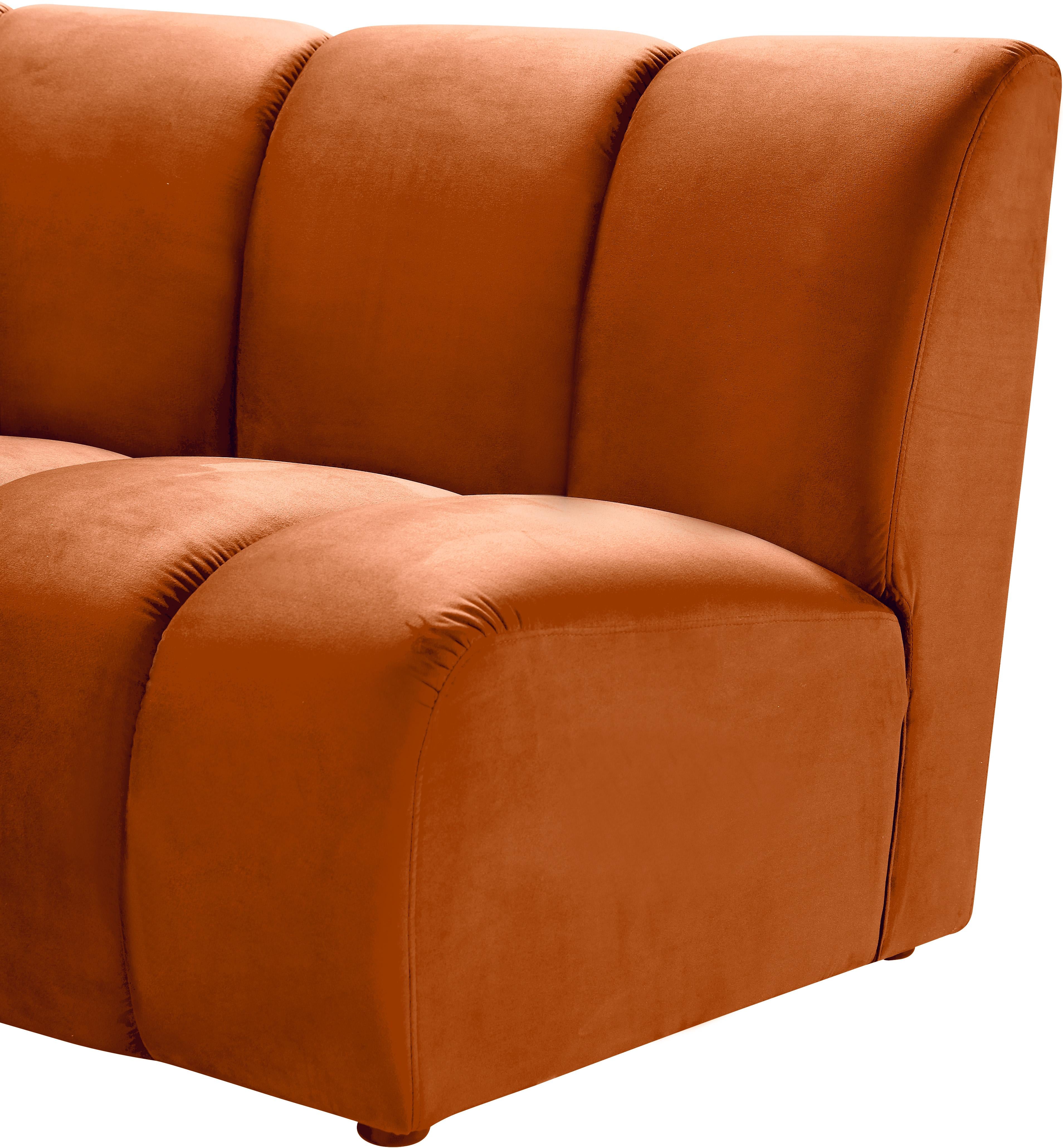 Infinity Cognac Velvet Modular Chair