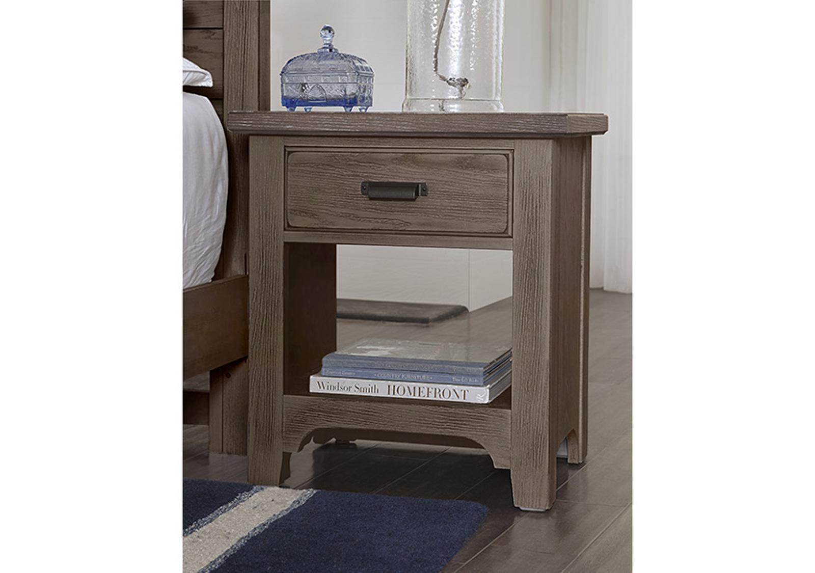 Vaughan-Bassett Bungalow 1 Drawer Nightstand in Folkstone