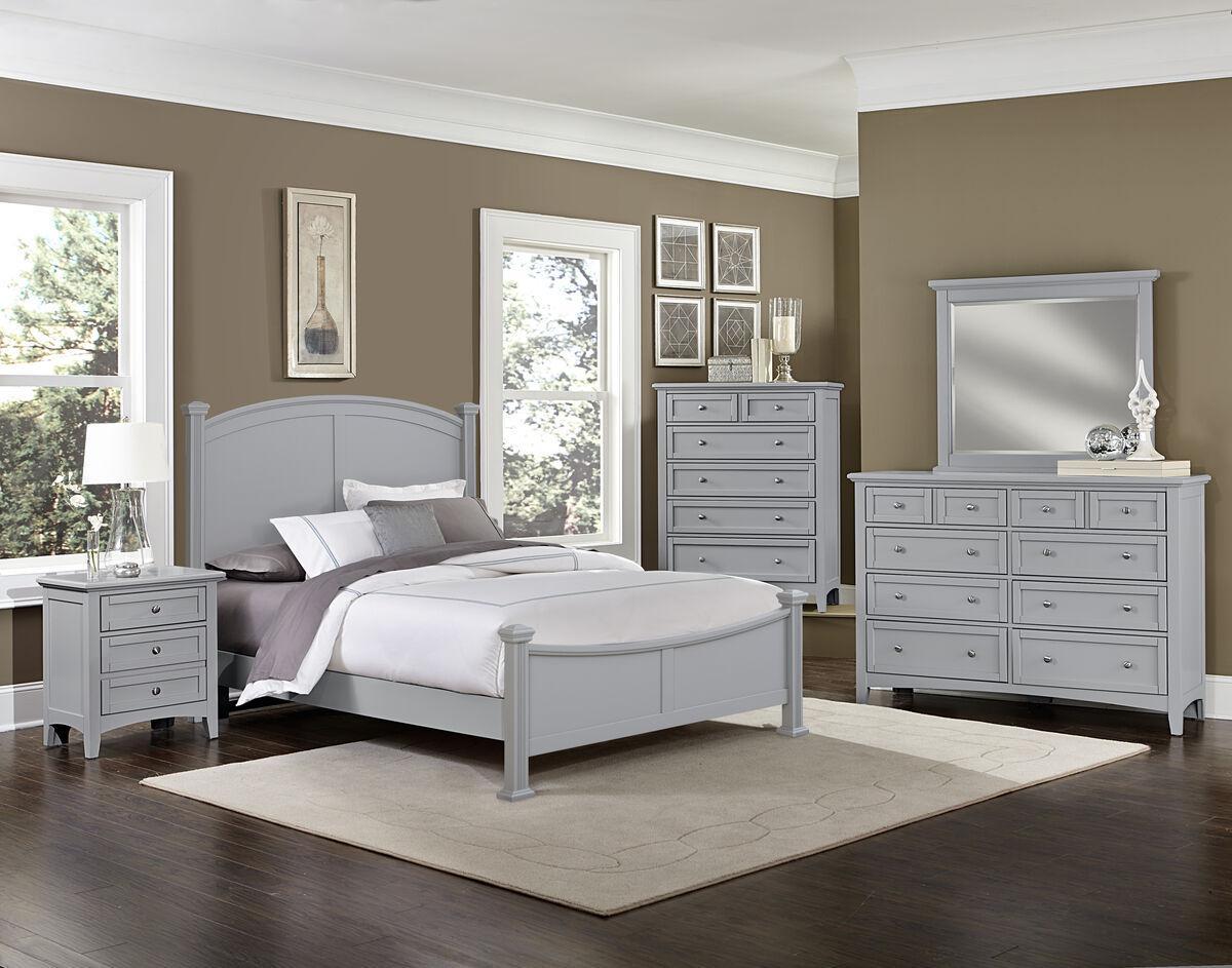 Vaughan-Bassett Bonanza Cal King Poster Bed Bed in Gray