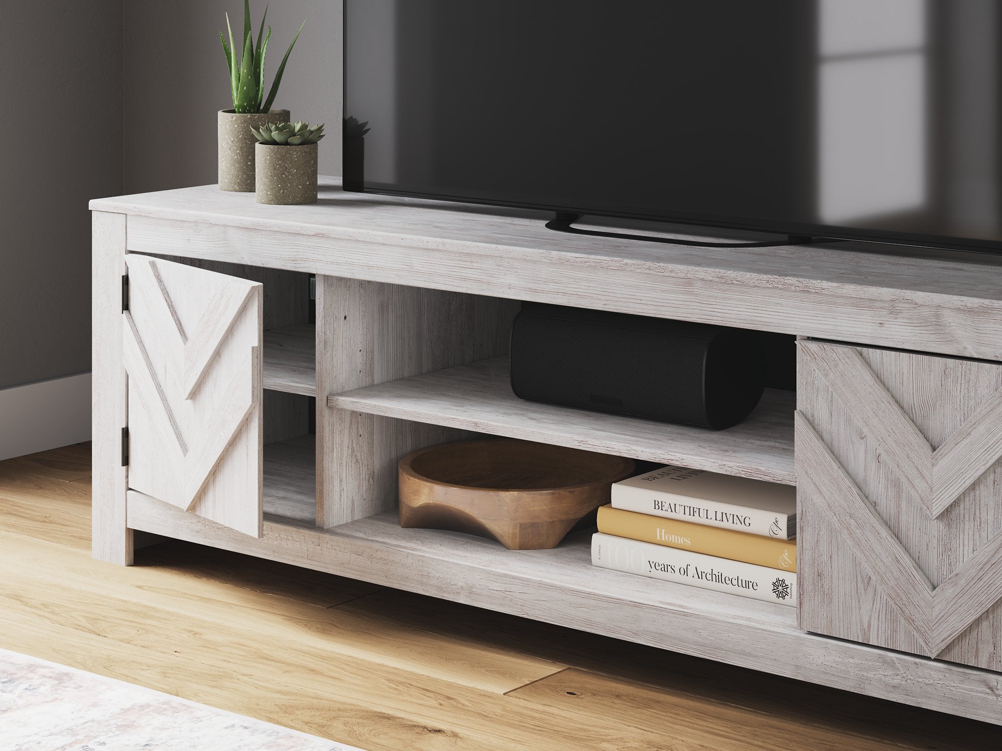Cayboni 71" TV Stand with Electric Fireplace
